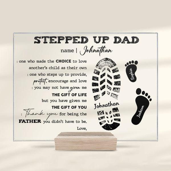 Protect, Encourage And Love - Family Personalized Custom Acrylic Plaque Fathers Day Birthday Gift For Dad 1
