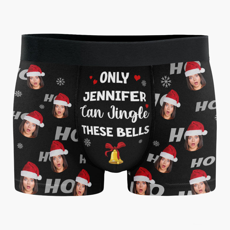 Custom Photo Only You Can Jingle These Bells - Funny Personalized Custom  Boxer Briefs, Men's Boxers - Christmas Gift For Boyfriend, Husband