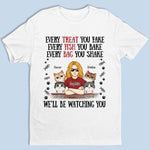 Every Fish You Bake We'll Be Watching You - Cat Personalized Custom Unisex T-shirt, Hoodie, Sweatshirt - Gift For Pet Owners, Pet Lovers
