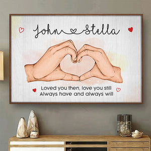 Loved You Then, Love You Still - Couple Personalized Custom Horizontal Poster - Gift For Husband Wife, Anniversary