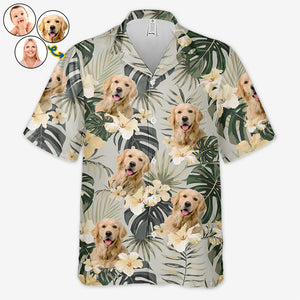 Custom Photo Melody Of Summer - Dog & Cat Personalized Custom Unisex Tropical Hawaiian Aloha Shirt - Summer Vacation Gift, Gift For Pet Owners, Pet Lovers