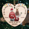 Our Love Is All I Ever Need - Couple Personalized Custom Ornament - Wood Heart Shaped - Christmas Gift For Husband Wife, Anniversary
