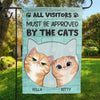 The Cats Rule This Area - Cat Personalized Custom Flag - Gift For Pet Lovers, Pet Owners