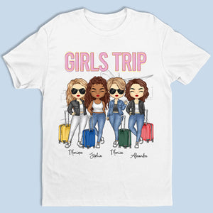 Girls Trip Cheaper Than Therapy - Bestie Personalized Custom Unisex T-shirt - Summer Vacation, Gift For Bestie, BFF, Sisters