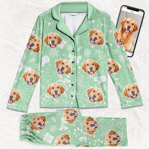 Custom Photo A Festive Pup-fect Christmas - Dog & Cat Personalized Custom Face Photo Pajamas - Christmas Gift For Pet Owners, Pet Lovers