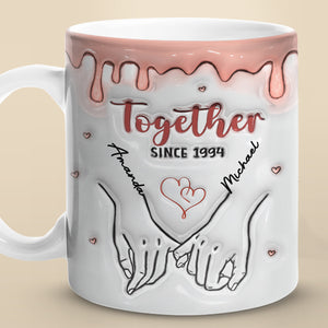 Forever And Always - Couple Personalized Custom 3D Inflated Effect Printed Mug - Gift For Husband Wife, Anniversary