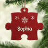 A Piece Of Family Puzzle - Family Personalized Custom Ornament - Wood Custom Shaped - Christmas Gift For Family Members
