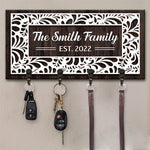 Custom Family Name Entryway Decor - Personalized Key Holder