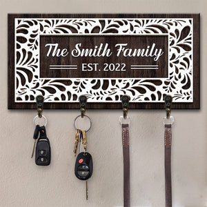 Welcome To Our Loving Home - Family Personalized Custom Rectangle Shaped Key Hanger, Key Holder - Gift For Family Members