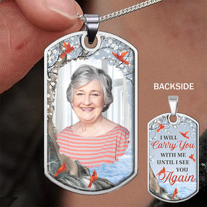 Custom Photo Until I See You Again - Memorial Personalized Custom Necklace - Sympathy Gift, Gift For Family Members