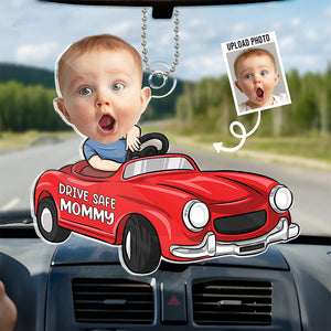 Custom Photo Baby Driver - Family Personalized Custom Car Ornament - Acrylic Custom Shaped - Gift For Family Members