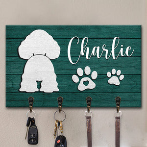 No Home Is Complete Without The Pawprints Of Puppy - Dog Personalized Custom Rectangle Shaped Key Hanger, Key Holder - Gift For Pet Owners, Pet Lovers