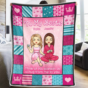 Best Friends For Life - Bestie Personalized Custom Blanket - Christmas Gift For Best Friends, BFF, Sisters