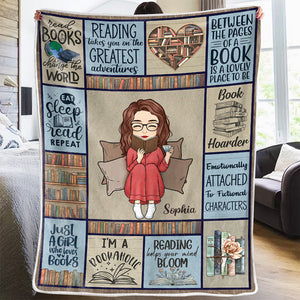 I'm A Bookaholic - Personalized Custom Blanket - Christmas Gift For Book Lovers
