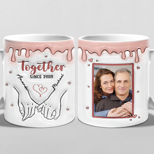 Custom Photo Forever And Always - Couple Personalized Custom 3D Inflated Effect Printed Mug - Gift For Husband Wife, Anniversary