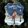 So Many Of My Smiles Begin With You - Couple Personalized Custom Ornament - Acrylic Custom Shaped - Christmas Gift For Husband Wife, Anniversary