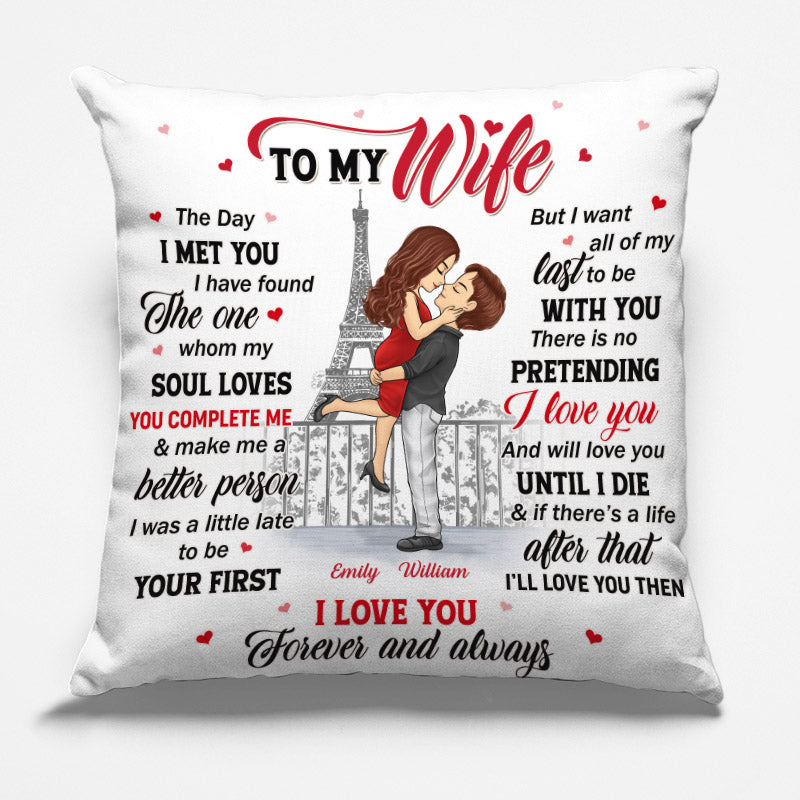 Amazon.com: Personalized The Day I Met You Pillow Custom Couple Husband  Wife Pillow Gift for Husband Wife Him Her Woman on Birthday Christmas :  Home & Kitchen