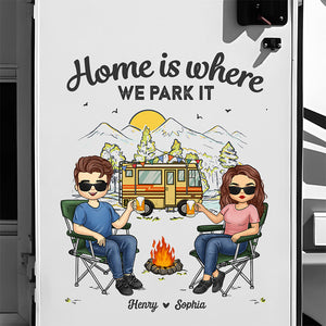 We're Camping Partners For Life - Camping Personalized Custom RV Decal - Gift For Husband Wife, Camping Lovers