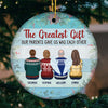 Family Is My Very Greatest Earthly Blessing - Memorial Personalized Custom Ornament - Ceramic Round Shaped - Christmas Gift, Sympathy Gift For Family Members