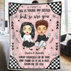 Wish I Could Hug You Right Now - Bestie Personalized Custom Blanket - Gift For Best Friends, BFF, Sisters