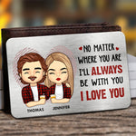 Custom Name Couple Love Gifts - Personalized Aluminum Wallet Card