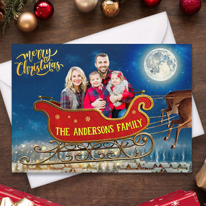 Custom Photo Holiday Together - Family Personalized Custom Holiday Postcards, Greeting Cards - Christmas Gift For Family Members
