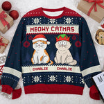 Custom Name Christmas Cat Gifts for Cat Lovers - Personalized Sweatshirt