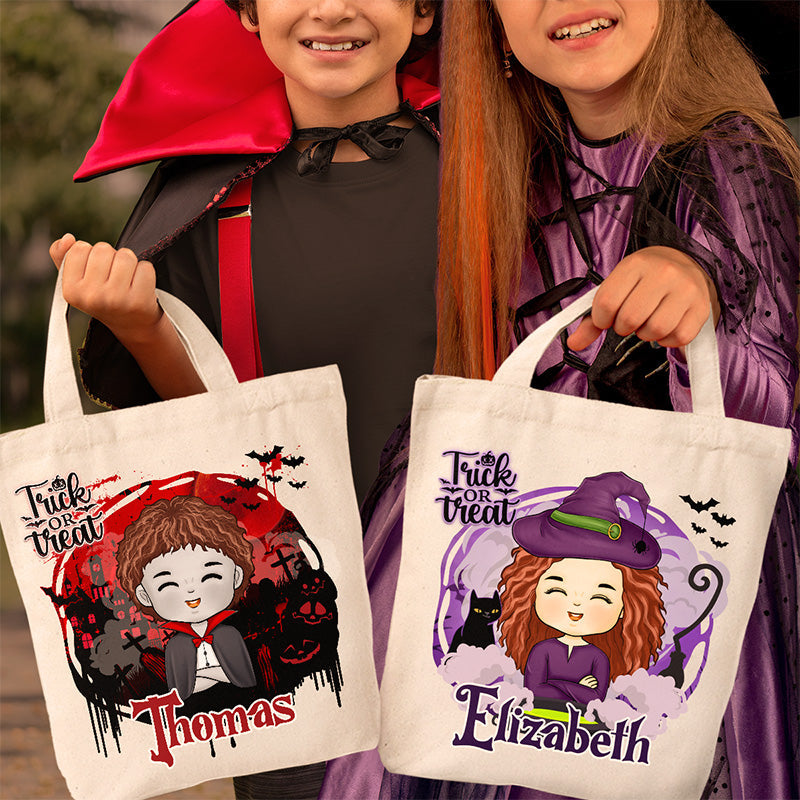 The Cutest Pumpkin In The Patch - Family Personalized Custom Tote Bag - Halloween Gift For Kid