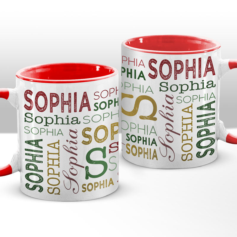 Warm Wishes And Marshmallow Kisses - Family Personalized Custom Accent Mug - Christmas Gift For Family Members