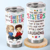 Life Is Sweeter With Besties - Bestie Personalized Custom Tumbler - Christmas Gift For Best Friends, BFF, Sisters