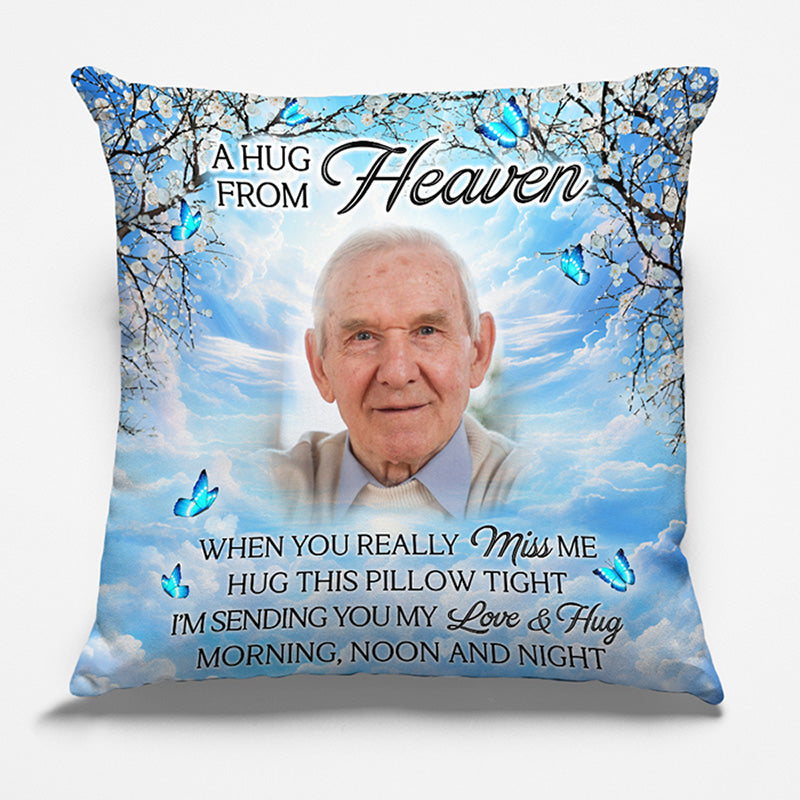 Sending You A Hug, Custom Photo Pillow, Personalized Pillows