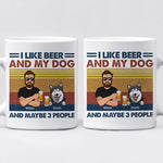 I Like Beer And My Dog - Dog Personalized Custom Mug - Gift For Pet Owners, Pet Lovers