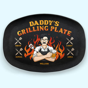 My Dad Loves Cooking For Me - Family Personalized Custom Platter - Father's Day, Birthday Gift For Dad