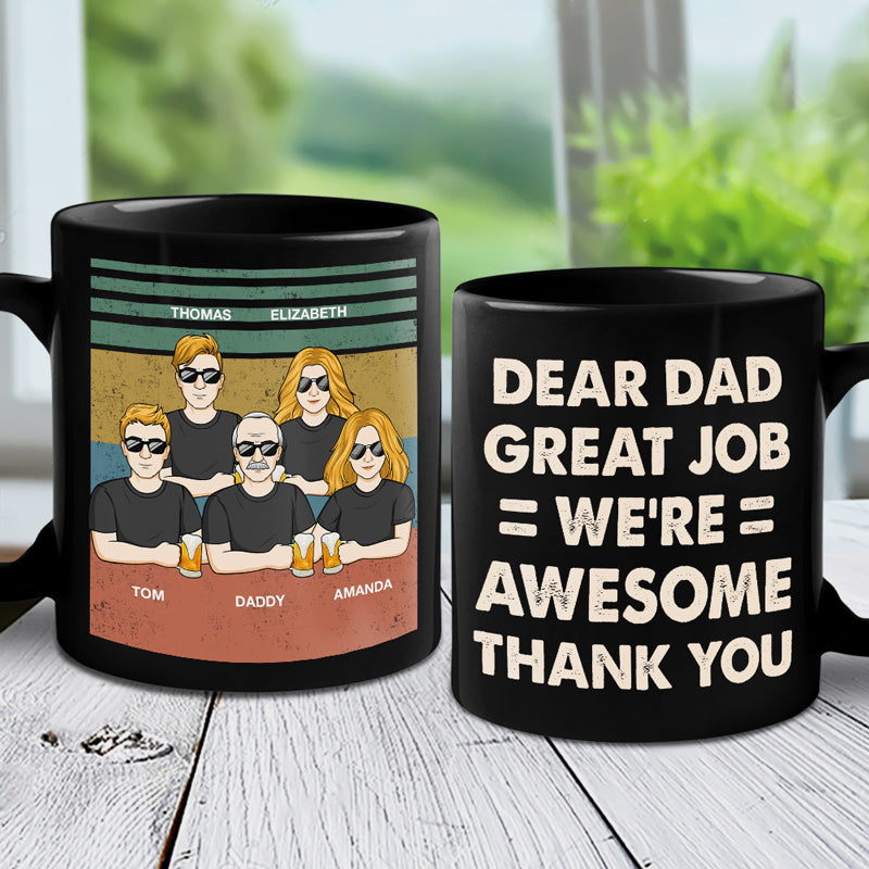 Great Job Mom I Turned Out Awesome Thumbs Up Ceramic Coffee Drinking Mug  11oz Cup
