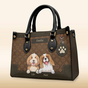 You're Pawsome - Dog & Cat Personalized Custom Leather Handbag - Gift For Pet Owners, Pet Lovers