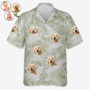 Custom Photo Enjoy The Sun - Dog & Cat Personalized Custom Unisex Tropical Hawaiian Aloha Shirt - Summer Vacation Gift, Gift For Pet Owners, Pet Lovers