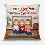 Custom Name Old Friendship Gifts for Women - Personalized Pillow