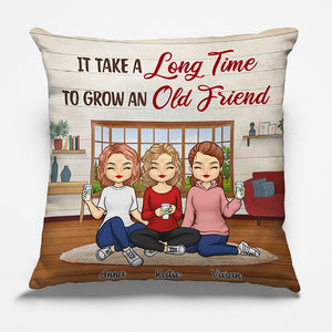 I Want To Grow Old With You - Bestie Personalized Custom Pillow - Gift For Best Friends, BFF, Sisters