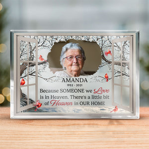 Custom Photo A Big Piece Of My Heart - Memorial Personalized Custom Rectangle Shaped Acrylic Plaque - Sympathy Gift For Family Members