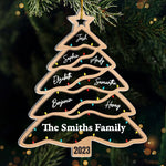 Custom Name Family Christmas Tree Gifts - Personalized Ornament