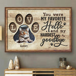 Custom Pet Photo Cat Memorial Decor - Personalized Poster