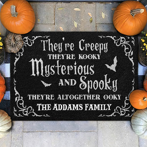 They're Creepy They're Kooky - Family Personalized Custom Home Decor Decorative Mat - Halloween Gift For Family Members