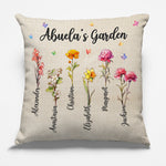 Grandma's Garden - Family Personalized Custom Pillow - Gift For Grandma