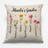 Grandma's Garden - Family Personalized Custom Pillow - Gift For Grandma