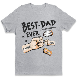 The Best Dad Ever In The World - Family Personalized Custom Unisex T-shirt, Hoodie, Sweatshirt - Father's Day, Birthday Gift For Dad, Gift For Pet Owners, Pet Lovers