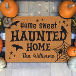 Custom Name Halloween Haunted Home Decor - Personalized Doormat