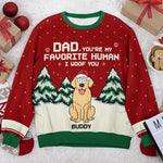 Custom Name Christmas Gifts for Dog Dads - Personalized Sweatshirt