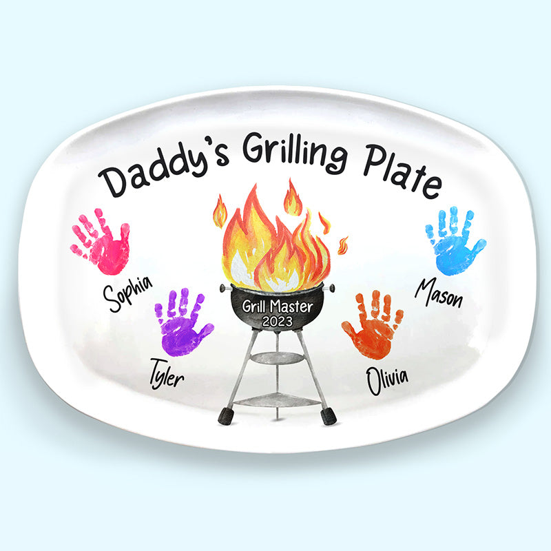 Gift From Grandkids, Personalized Grilling Plate, Grill Gifts, BBQ