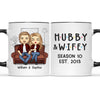 Hubby And Wifey - Couple Personalized Custom Accent Mug - Gift For Husband Wife, Anniversary