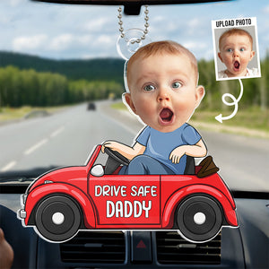 Custom Photo A Baby Makes Love Stronger - Family Personalized Custom Car Ornament - Acrylic Custom Shaped - Gift For Family Members